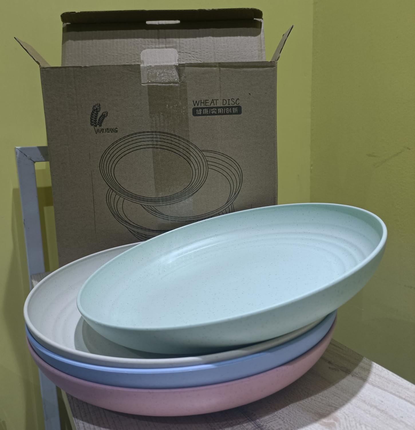 Eco-Friendly Wheat Straw Plates Set - 10