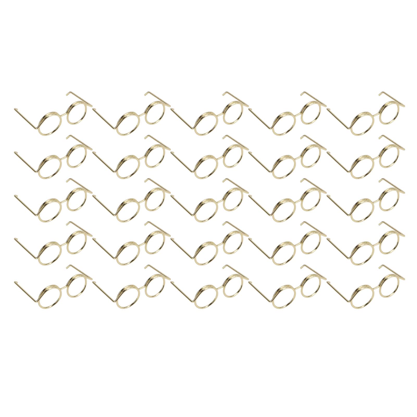 25Pcs Gold Glasses-Shaped Paper Clips - Office & School Stationery Supplies for Organizing Documents, Photos, Tickets | Perfect for Home, Office & Classroom Organization
