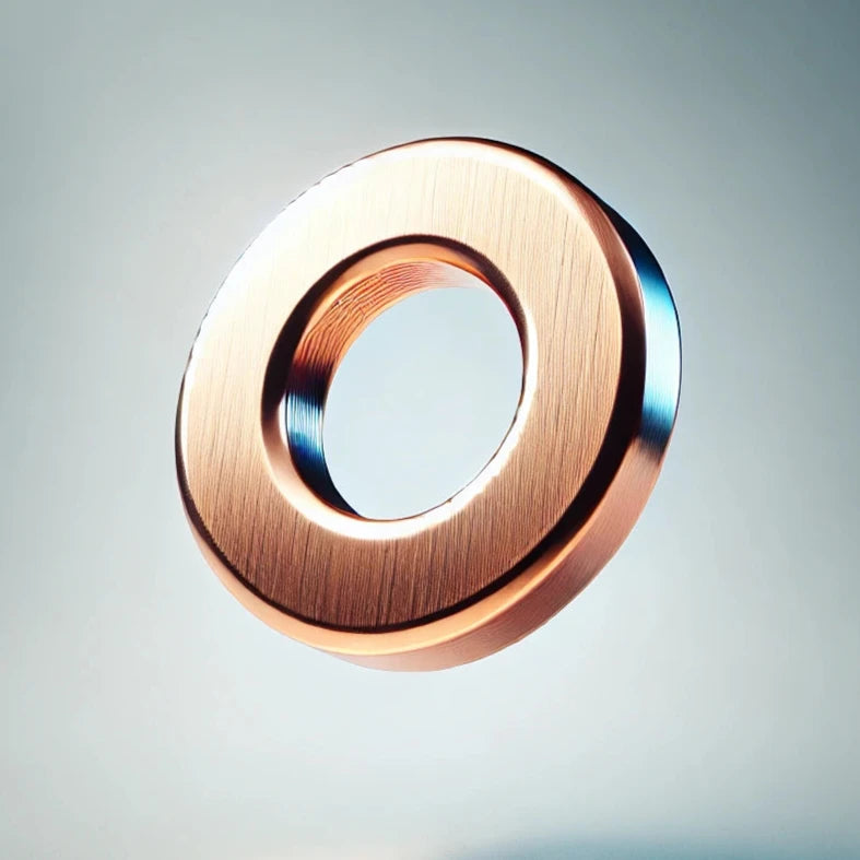 Premium Flat Copper Washer 22x17x2 mm (0.87x0.67x0.08 in) - High Conductivity Sealing Gasket for Plumbing, Automotive & Electrical Applications