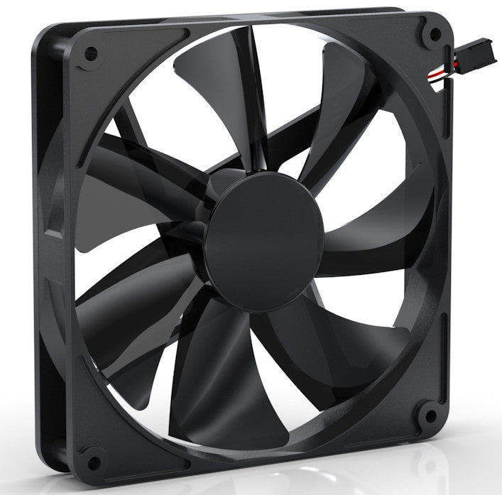 NB BlackSilent PRO PK 3 Black Noise Blocker 140x140x25mm - Ultra Quiet PC Fan for Gaming Rigs & Office Computers