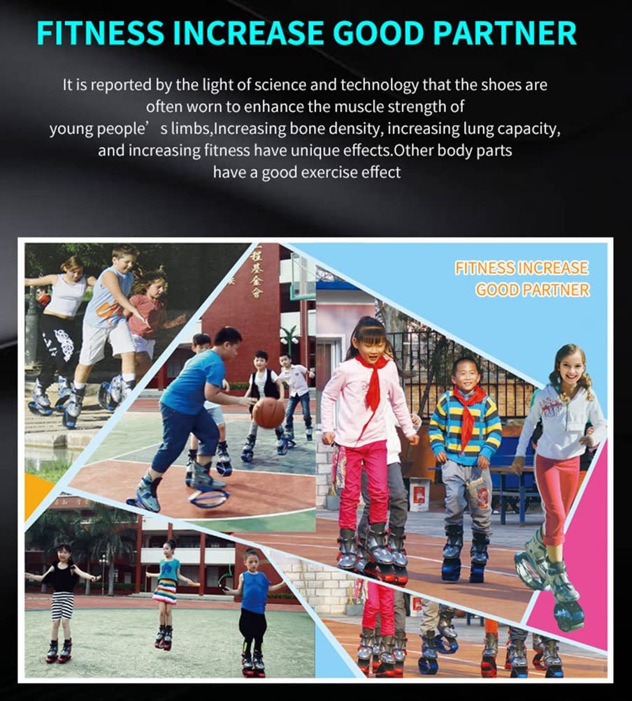 Kangaroo Jumping Shoes - Anti-Gravity Fitness Stilts for Exercise & Workouts | Bounce Shoes for Parkour, Trampoline Training & Outdoor Sports