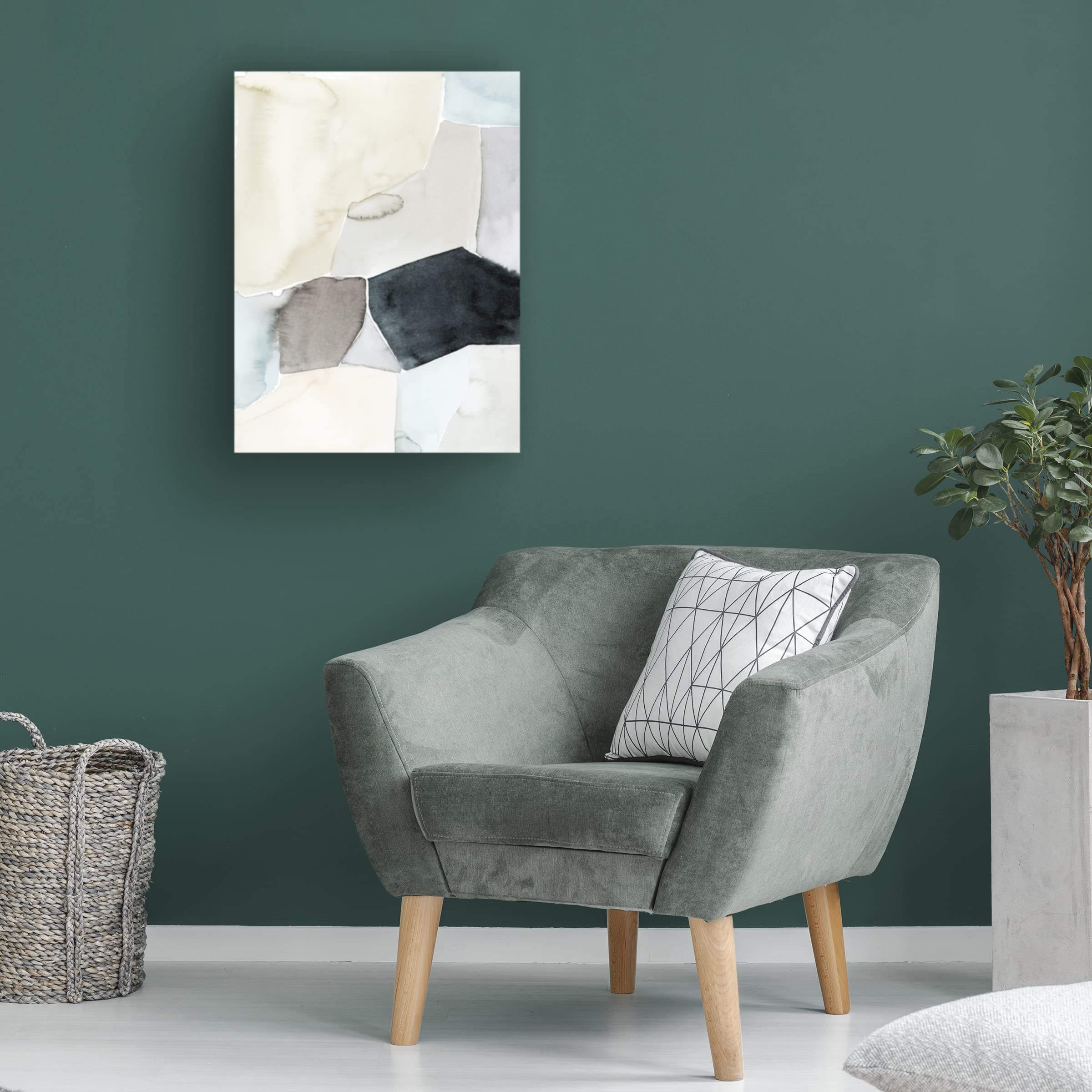 Grace Popp Tectonic Overlap II Abstract Canvas Wall Art - Modern Home Decor for Living Room, Bedroom & Office | Framed Ready-to-Hang Painting