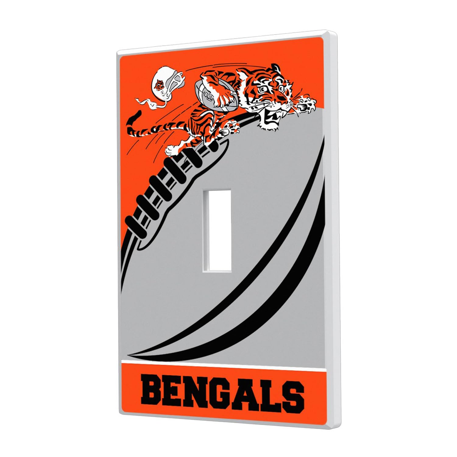 NFL Passtime Design Single Toggle Light Switch Plate Cover - Decorative Football Themed Wall Plate for Bedroom, Man Cave, Game Room & Sports Fan Gifts