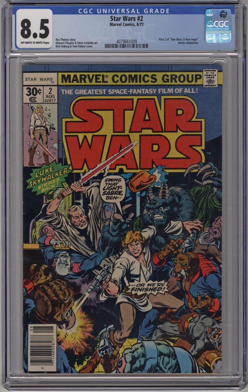 Star Wars #2 Comic Book CGC 8.5 Grade Off-White to White Pages Marvel 1977 - Rare Collectible for Display, Investment & Superhero Fans