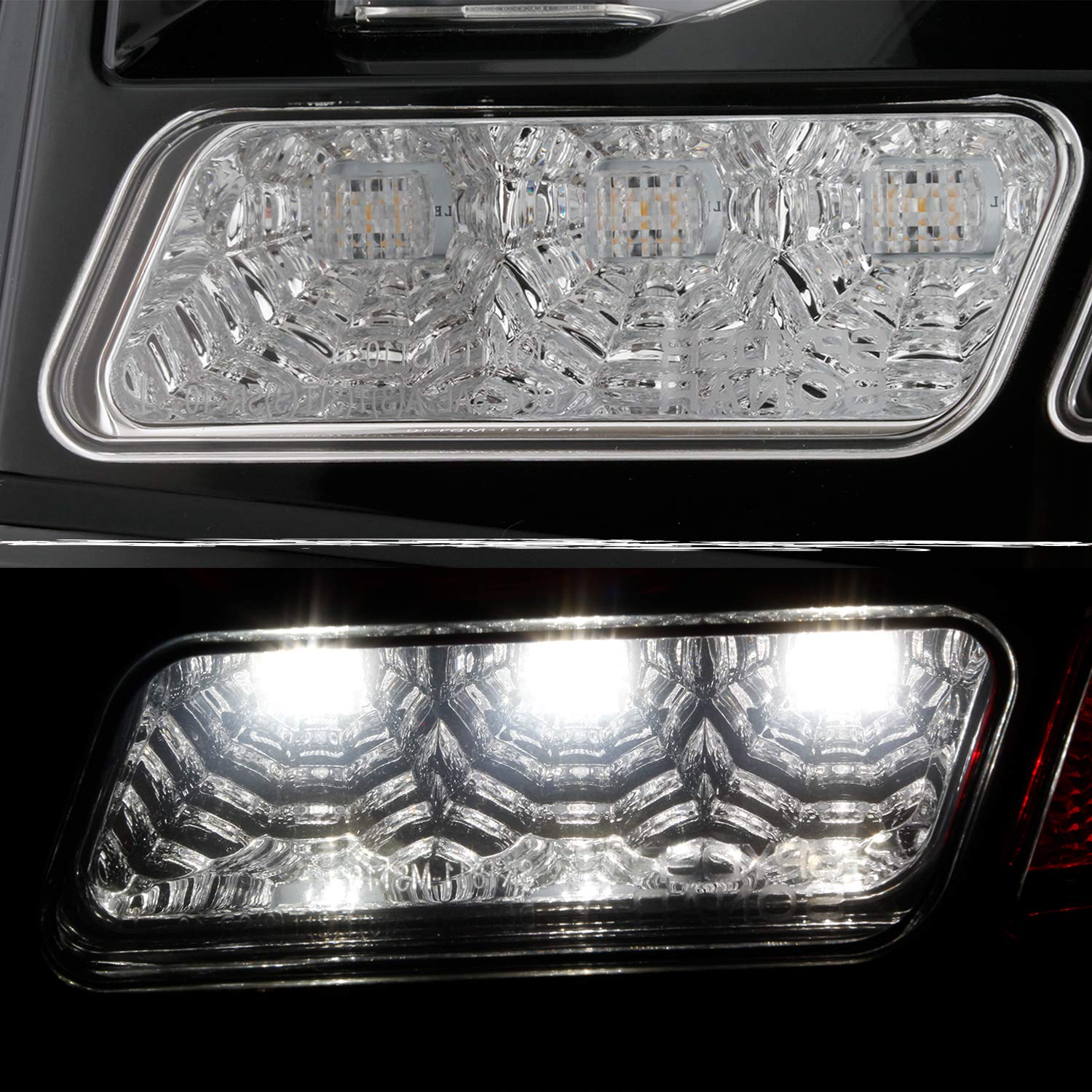AKKON LED Sequential Turn Signal Tail Lights - Compatible with 2010-2012 Ford Mustang, Black Housing with Clear Tube, Pair (Left+Right) | Enhances Rear Visibility & Style for Night Driving & Car Shows