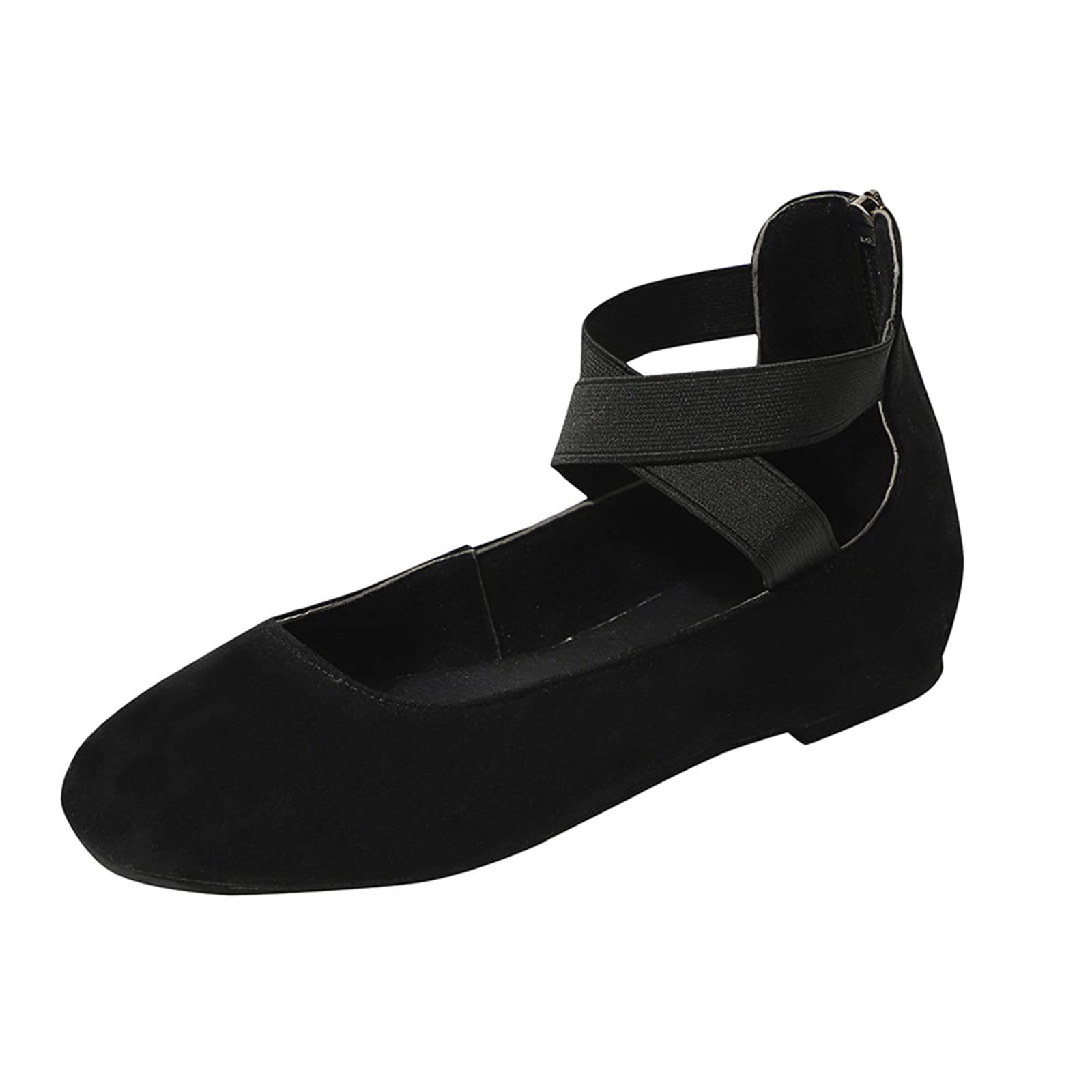 Women's White Flat Sandals Size 9 - Comfortable Elastic Strap Casual Shoes for Ladies | Perfect for Beach, Vacation & Summer Outfits