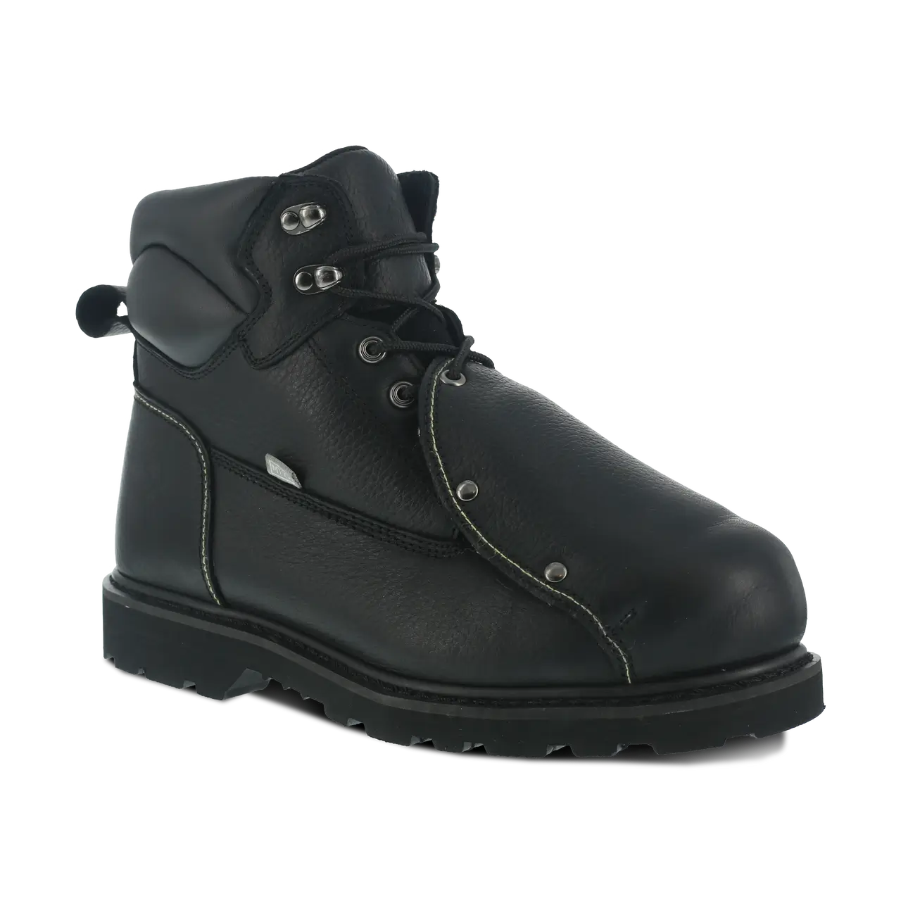 Groundbreaker Steel Toe & Metguard 6 Inch Work Boots for Men - Black Safety Shoes for Construction, Warehouse & Industrial Work