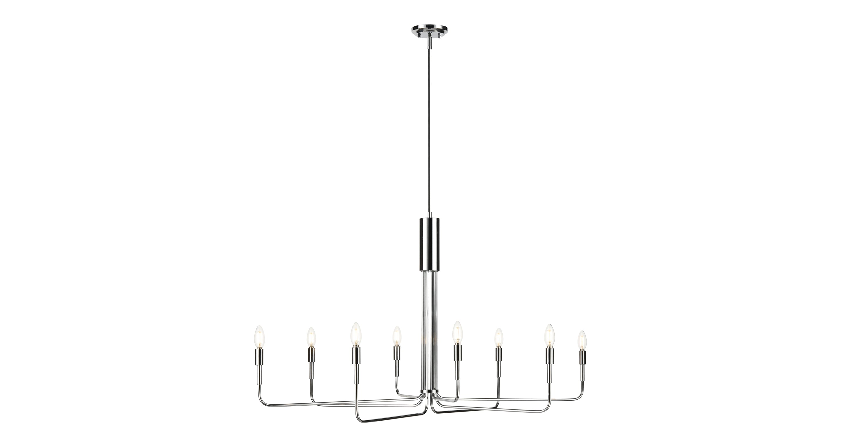 Bella 8-Light Modern Chandelier - Elegant Crystal Ceiling Light Fixture for Dining Room, Living Room & Bedroom Decor