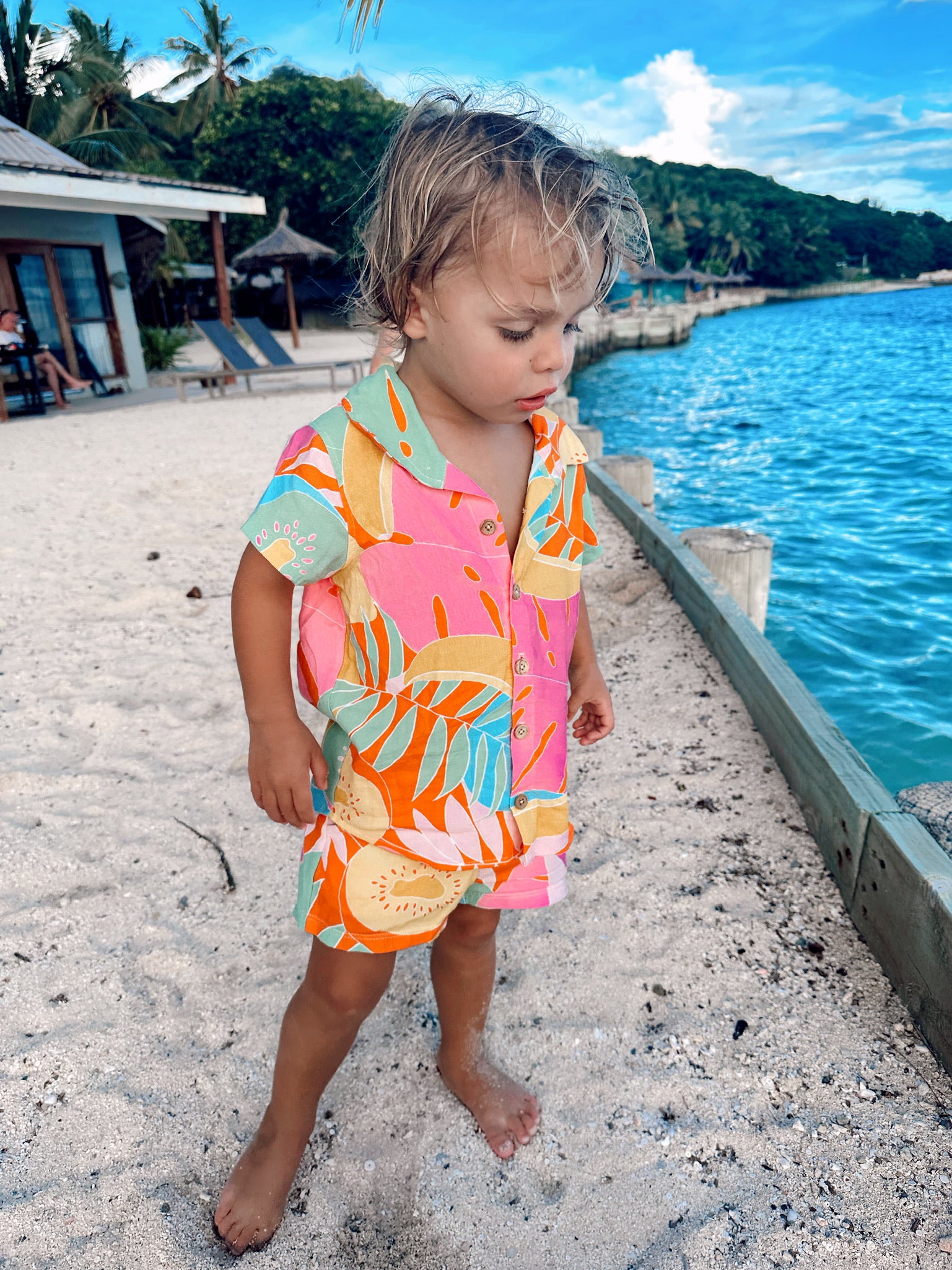 Lil Easy Shorts - Comfortable Tropical Fruit Print Shorts for Women | Perfect for Summer, Beach, and Casual Wear