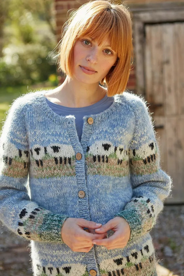 Soft and Cozy Hazy Sheep Mohair Cardigan for Women - Perfect for Fall and Winter Layering, Office Wear, and Casual Outfits