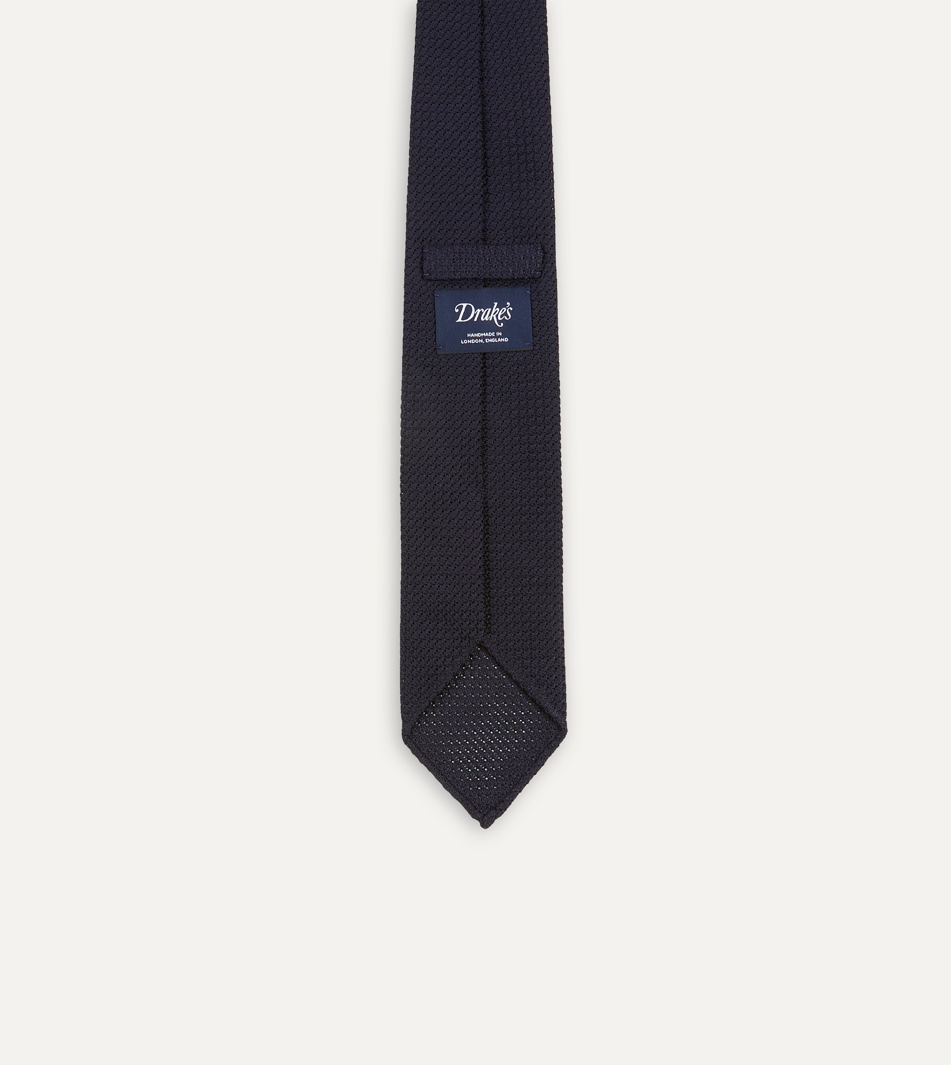 Premium Dark Navy Hand-Rolled Silk Grenadine Tie for Men - Elegant Formal Necktie for Weddings, Business & Special Occasions