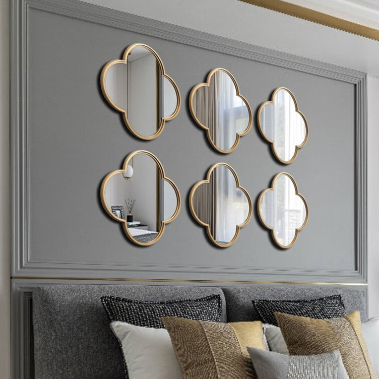 Van Cleef Mirror - Elegant Flower Shaped Reflective Glass Wall Decor for Living Room, Bedroom & Bathroom | Vintage Home Decor & Gift Idea