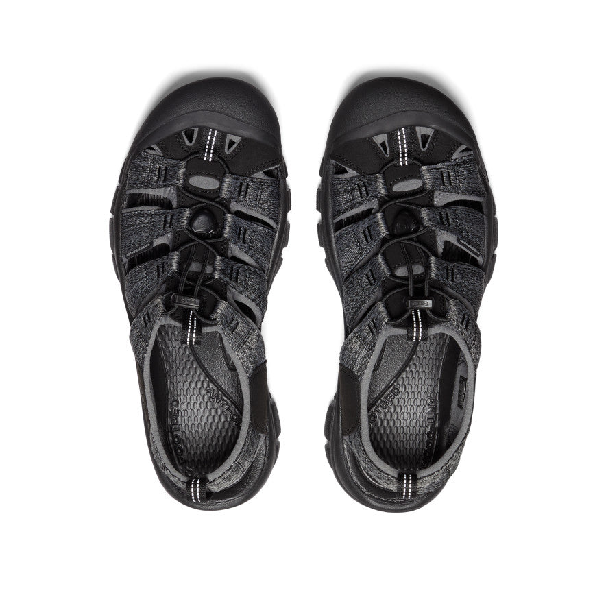 Men's Newport H2 Sandal - Comfortable Water Shoes for Hiking, Beach & Outdoor Activities | Black/Steel Grey | Perfect for Walking, Swimming & Travel