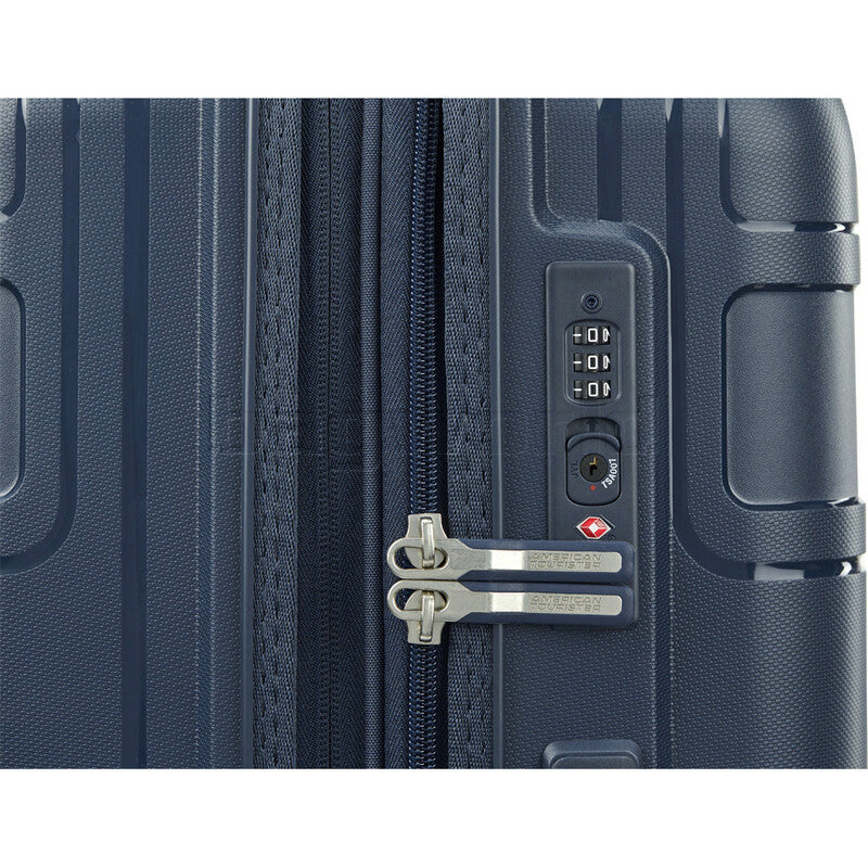 American Tourister Light MAX 3-Piece Luggage Set (Large, Medium, Small) - Navy Blue | Perfect for Family Travel, Business Trips & Weekend Getaways