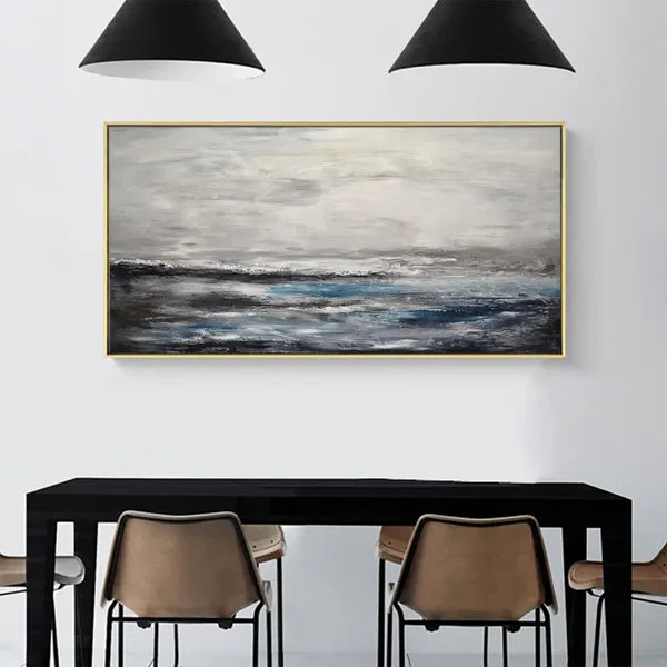 Ocean and Sky Painting #OS 005 - Handmade Canvas Wall Art for Home & Office Decor - Perfect for Living Room, Bedroom, or Office