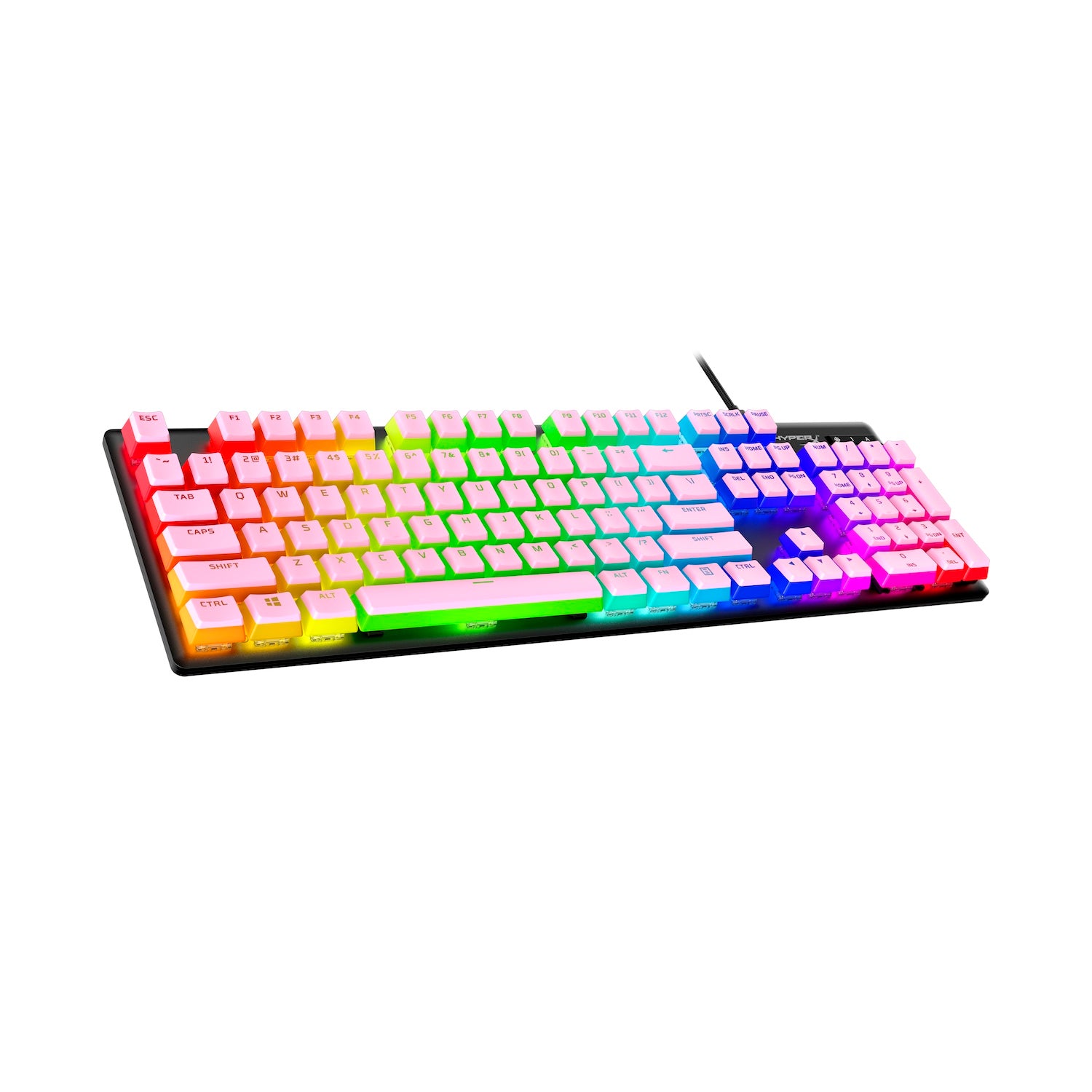HyperX Pudding Keycaps 2 - Full 104/105 Key Set - PBT Double-Shot Keycaps for Mechanical Keyboards - Perfect for Gaming, Typing & Custom PC Builds