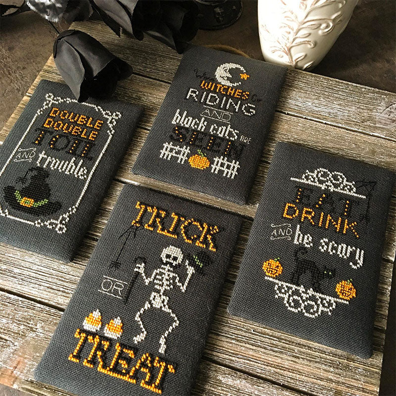 Halloween Cross Stitch Pattern PDF - Spooky Decor DIY Embroidery Kit for Home, Party & Seasonal Decorations