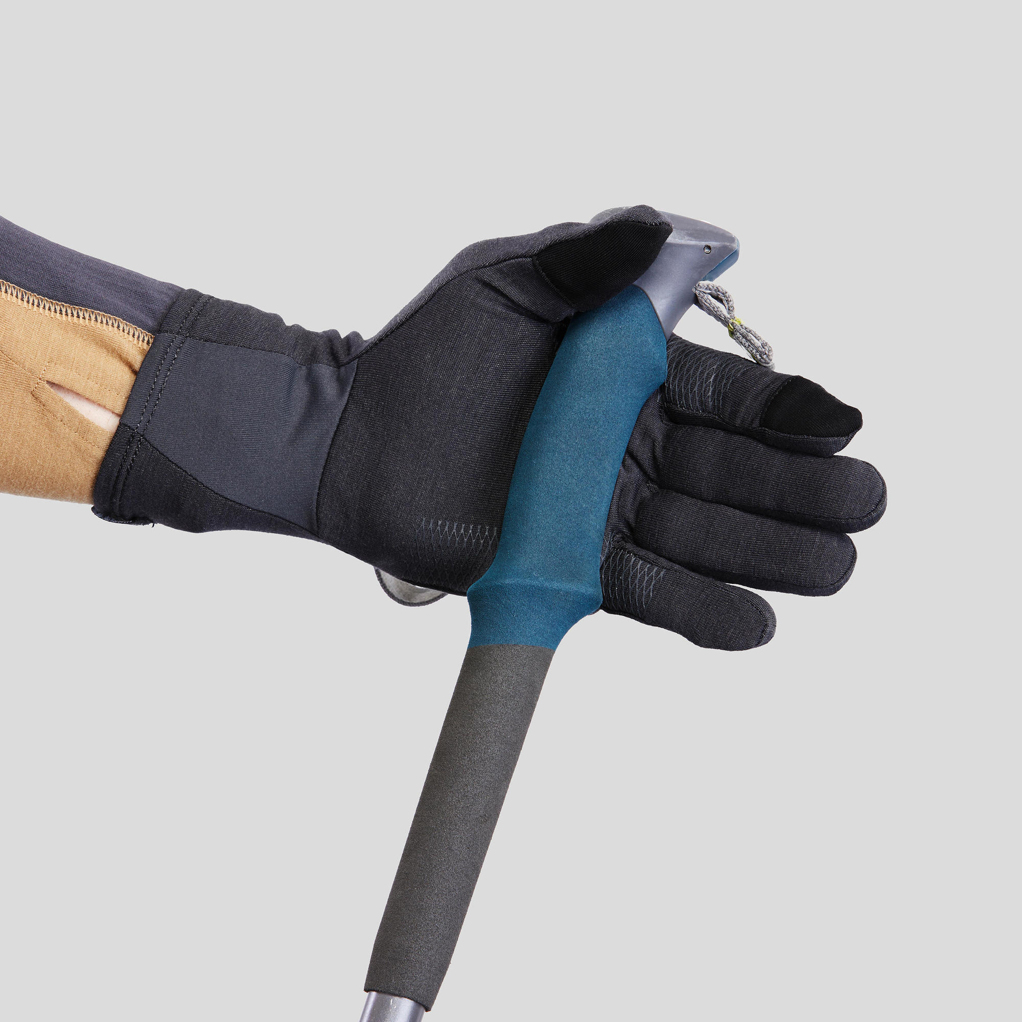 Forclaz MT500 Merino Wool Liner Gloves for Adults - Warm & Breathable Base Layer Gloves for Hiking, Skiing & Winter Outdoor Activities