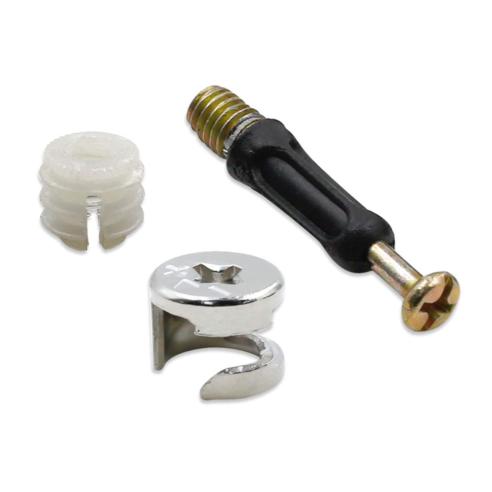 Biaungdo 20 Sets 3-in-1 Cam Fittings with Dowel & Pre-Inserted Nut - 35mm/1.4