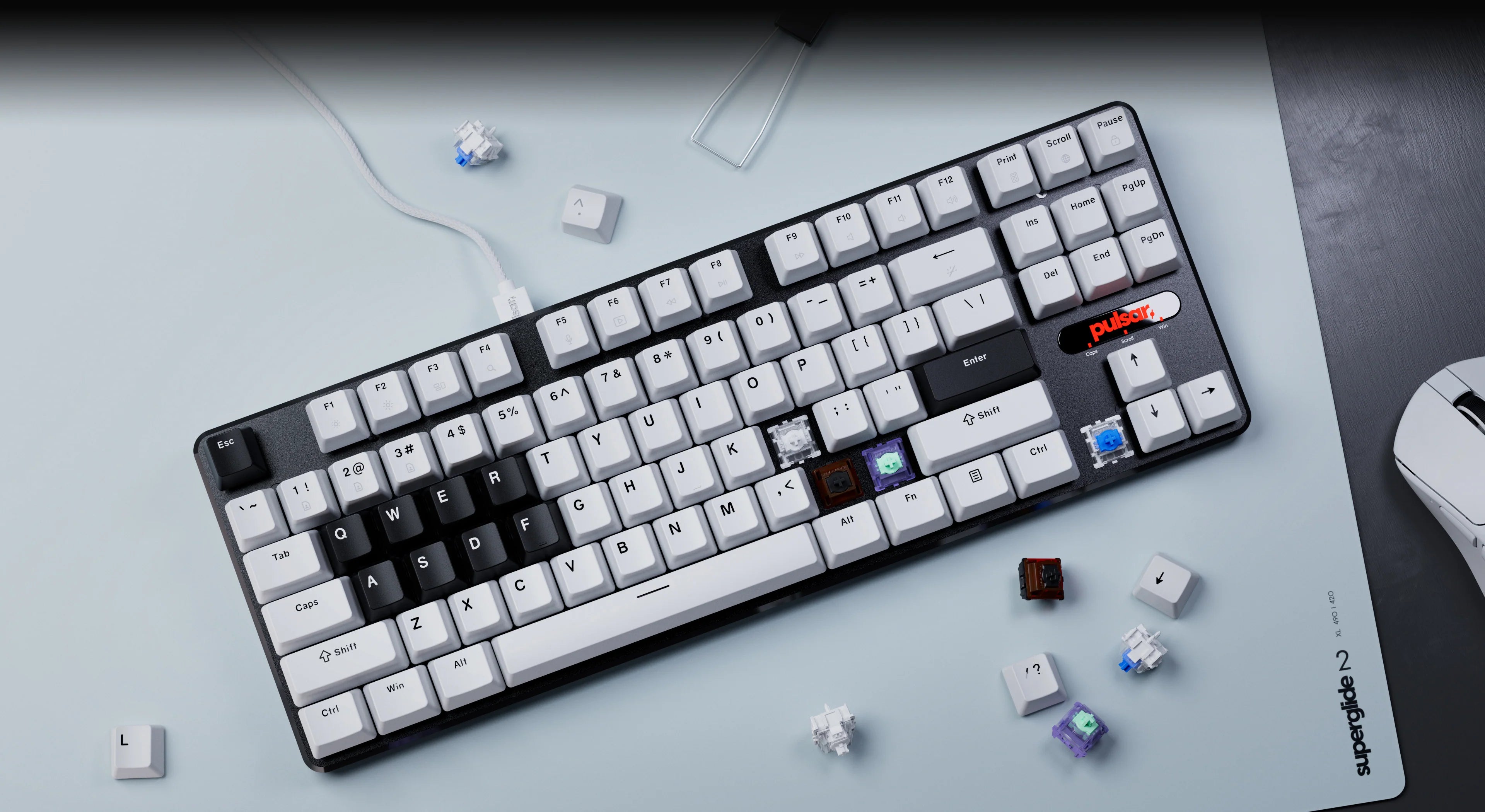 Pulsar PCMK2 HE TKL Magnetic Hall Effect Rapid Trigger Gaming Keyboard - Ultra-Responsive Mechanical Keyboard for Competitive Esports & FPS Gaming