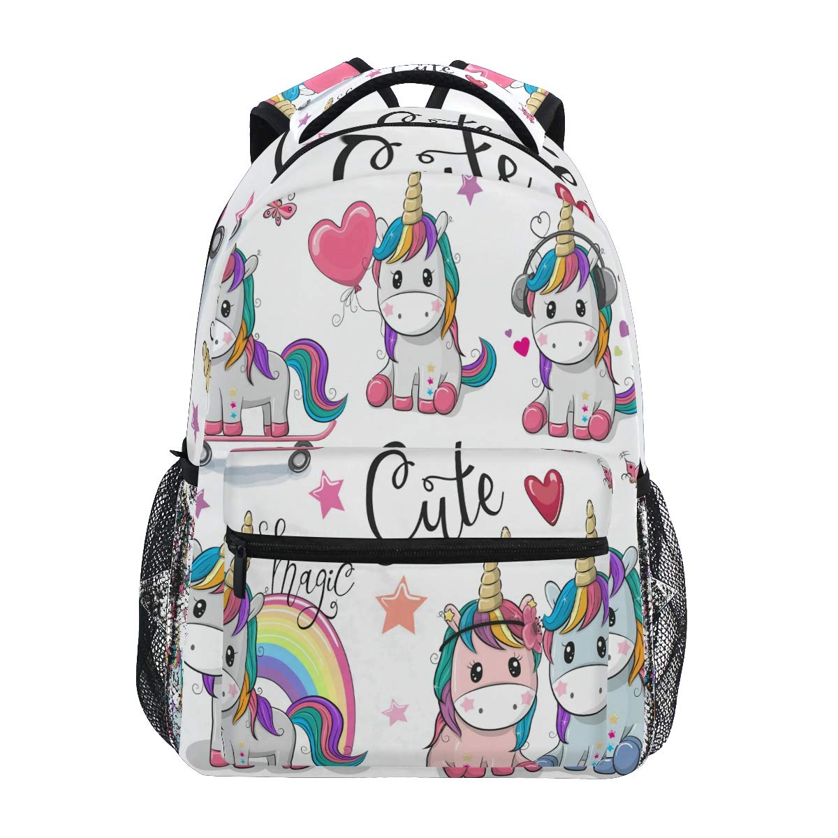 Senya Unicorn School Backpack for Teens - Cute Couple Backpacks for Girls & Boys, Durable Travel Bag for School, College, Day Trips & Outdoor Adventures