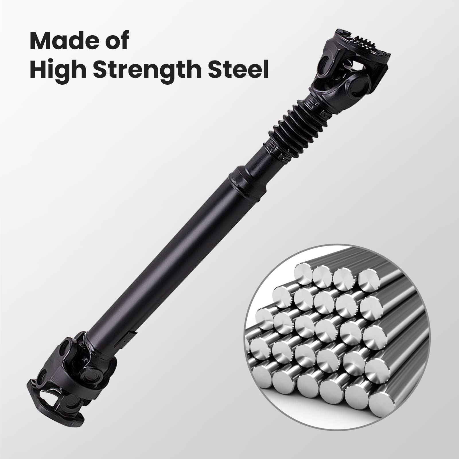 Tuningsworld Front Drive Shaft for Dodge Ram 2500 3500 Diesel 2003-2013 (6-Speed Automatic Transmission) - Replacement Part 52123326AB Propeller Driveshaft | Off-Roading, Towing & Heavy-Duty Performance Upgrade