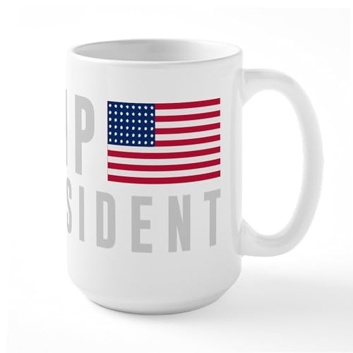 White - Trump Is My President Large Mug
