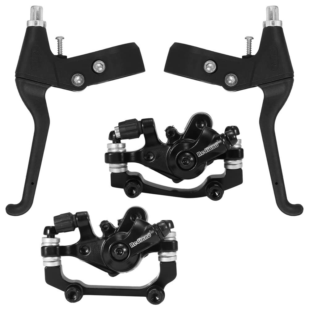 2-Pack Aluminum Alloy Bicycle Brake Calipers & Short Brake Levers Set - Compatible with Mountain Bikes, BMX, Folding Bikes - Durable Cycling Handlebar Accessories for Commuting, Trail Riding & Urban Cycling