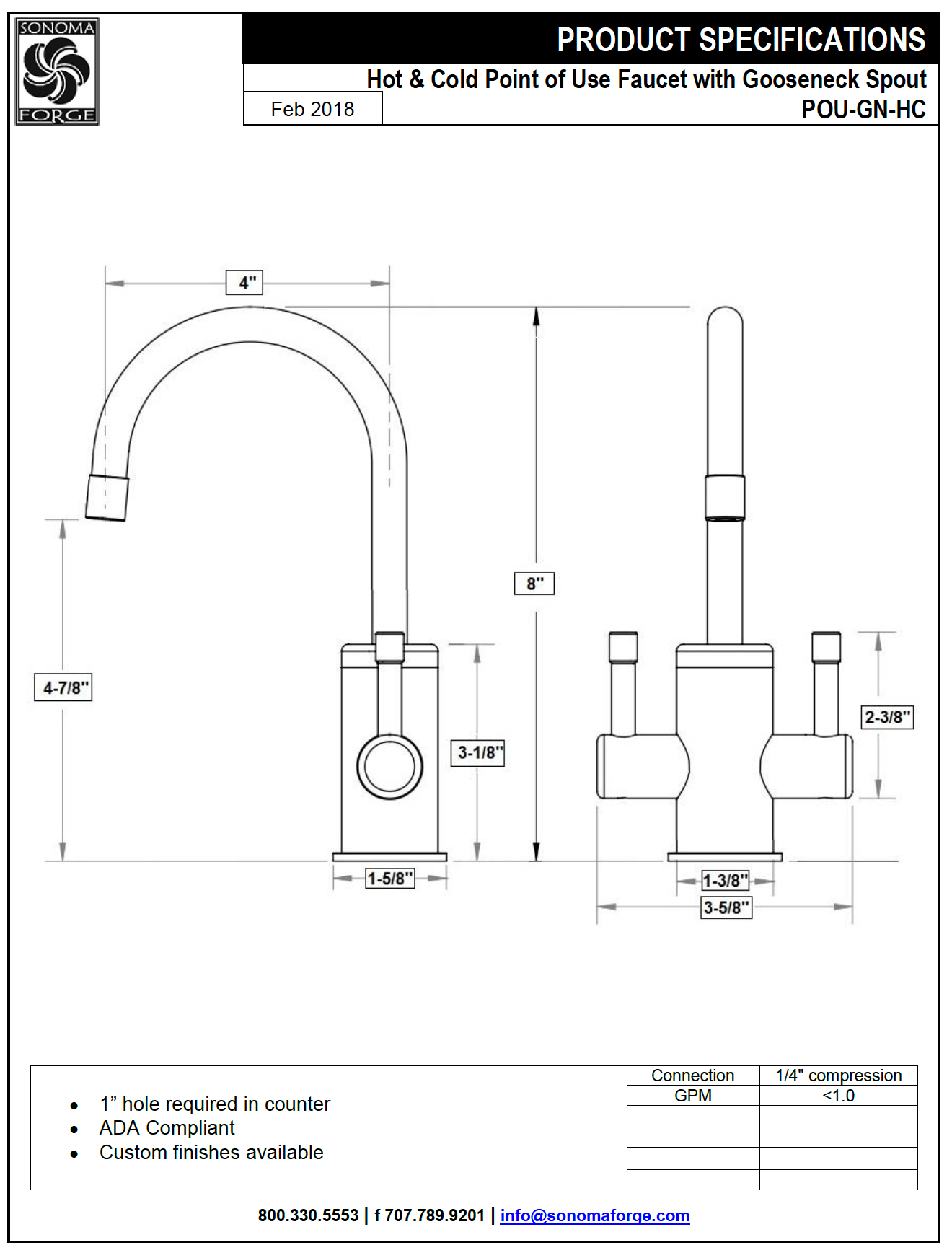 Gooseneck Kitchen Faucet with Pull Down Sprayer - High Arc Brushed Nickel Water Tap for Sink, Perfect for Washing Dishes, Filling Pots & Modern Home Decor