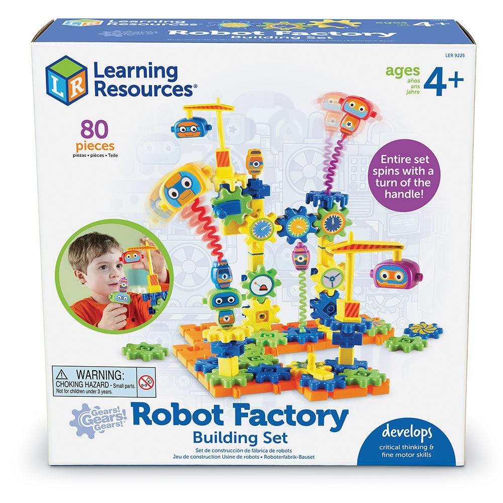 Gears! Gears! Gears!® Robot Factory Building Set - STEM Educational Toy for Kids Ages 3-8 - Creative Construction Kit for Classroom & Home Learning Play