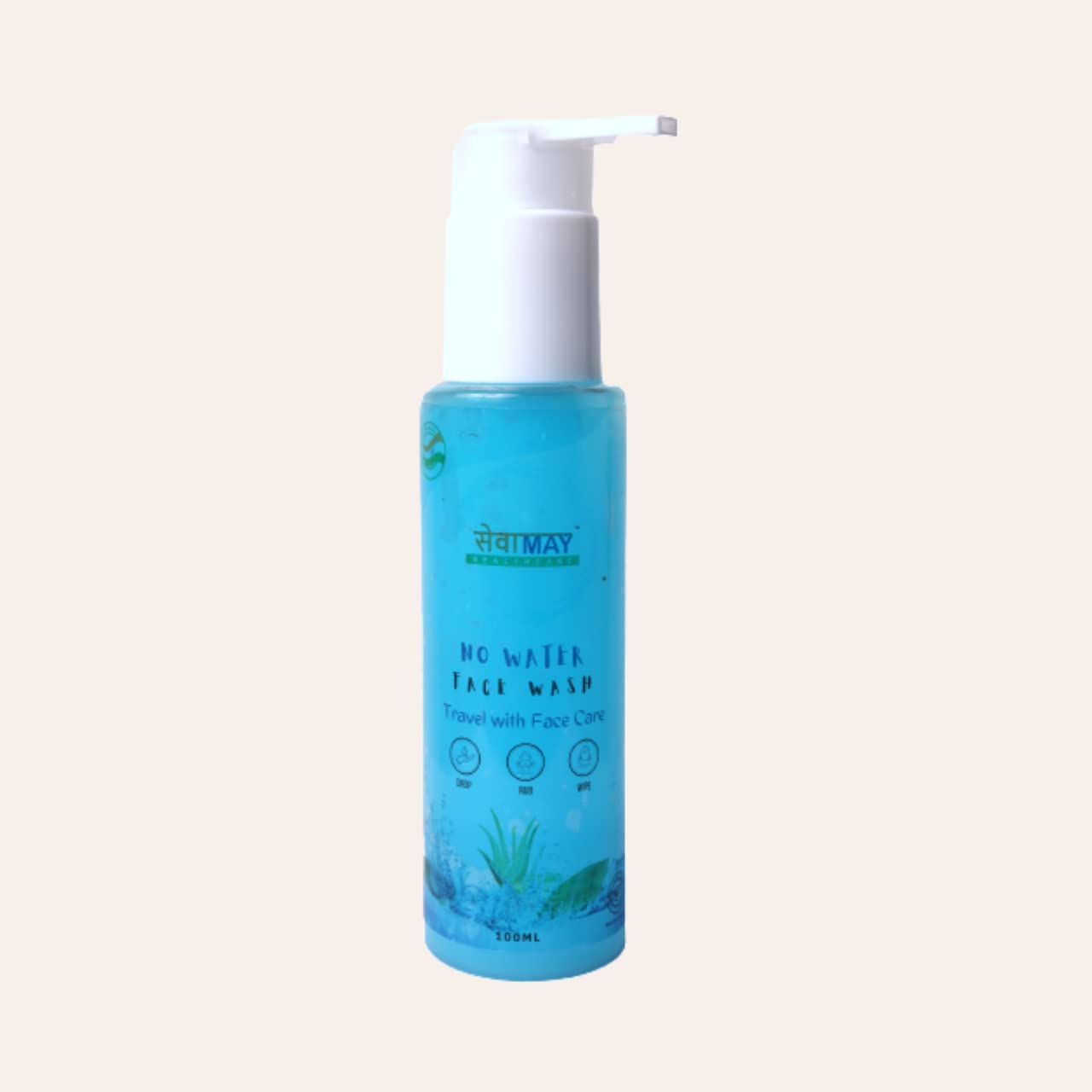 SEVAMAY No Water Face Wash - Gentle Cleansing Foam for Dry & Sensitive Skin | Perfect for Travel, Gym & On-The-Go Skincare Routine