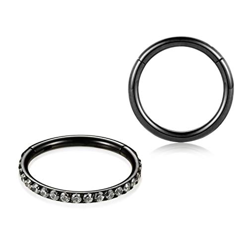 Style1:Black with Clear CZ