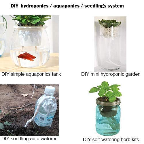 ORIMERC 30 Feet Self Watering Wick Cord with 500ML Bottle - Automatic Plant Watering System for Vacation, Potted Plants, Bonsai, Terrarium, Orchids, Seedling & African Violets - Perfect for Indoor Gardening & Succulent Care