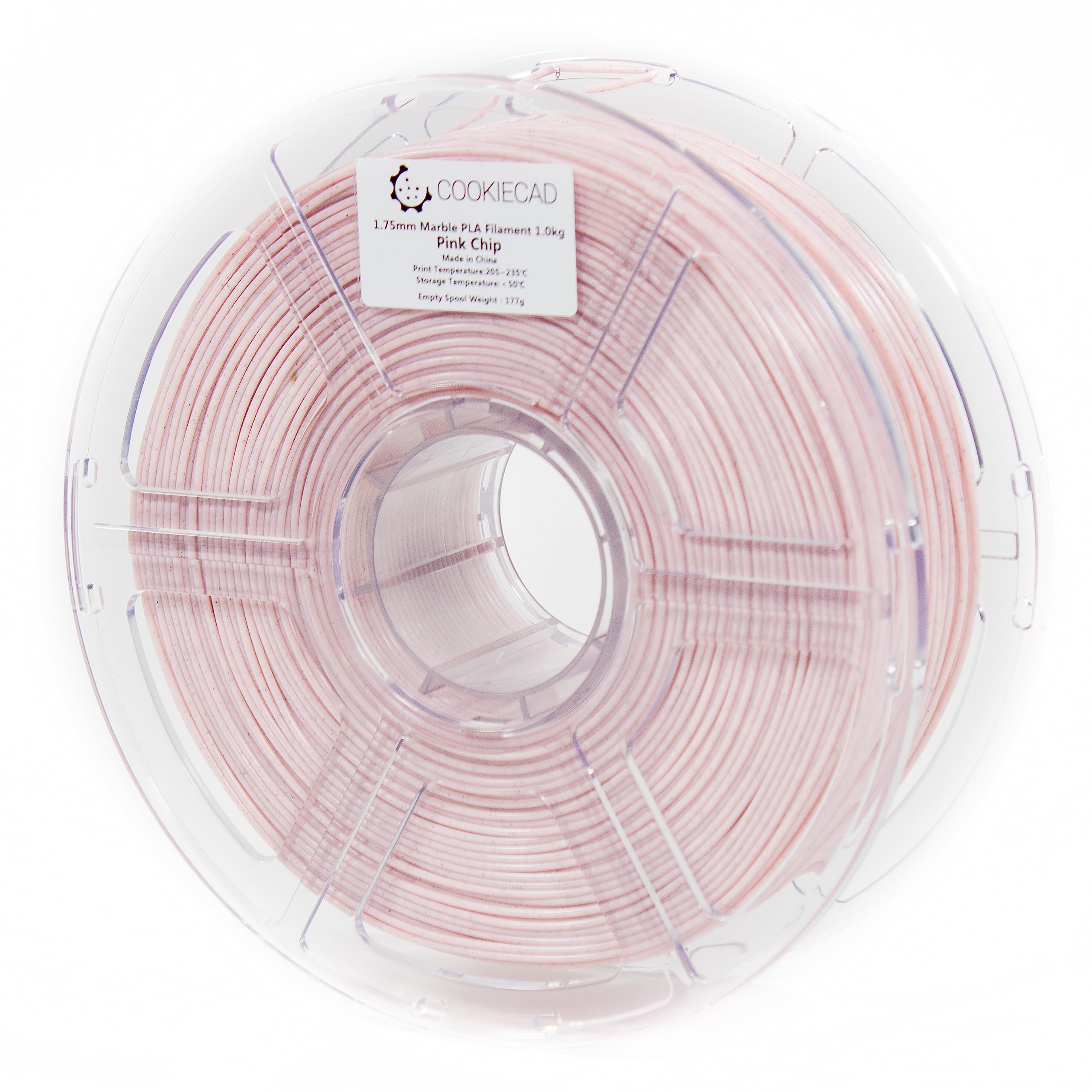 Premium 1.75mm Marble Pastel PLA 3D Printer Filament 1kg Spool - Pink Chip Color for Smooth Printing | Ideal for DIY Crafts, Cosplay Props & Home Decor Projects