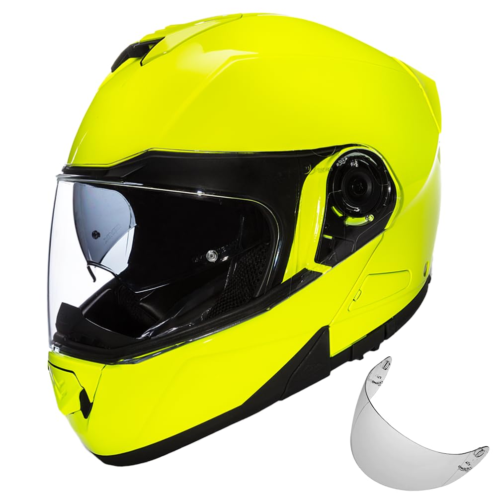 Daytona Helmets Glide Modular Motorcycle Helmet - DOT Approved Flip Up Full Face Helmet with Bluetooth & Dual Visors for Men, Women & Youth - Perfect for Commuting, Touring & Adventure Riding