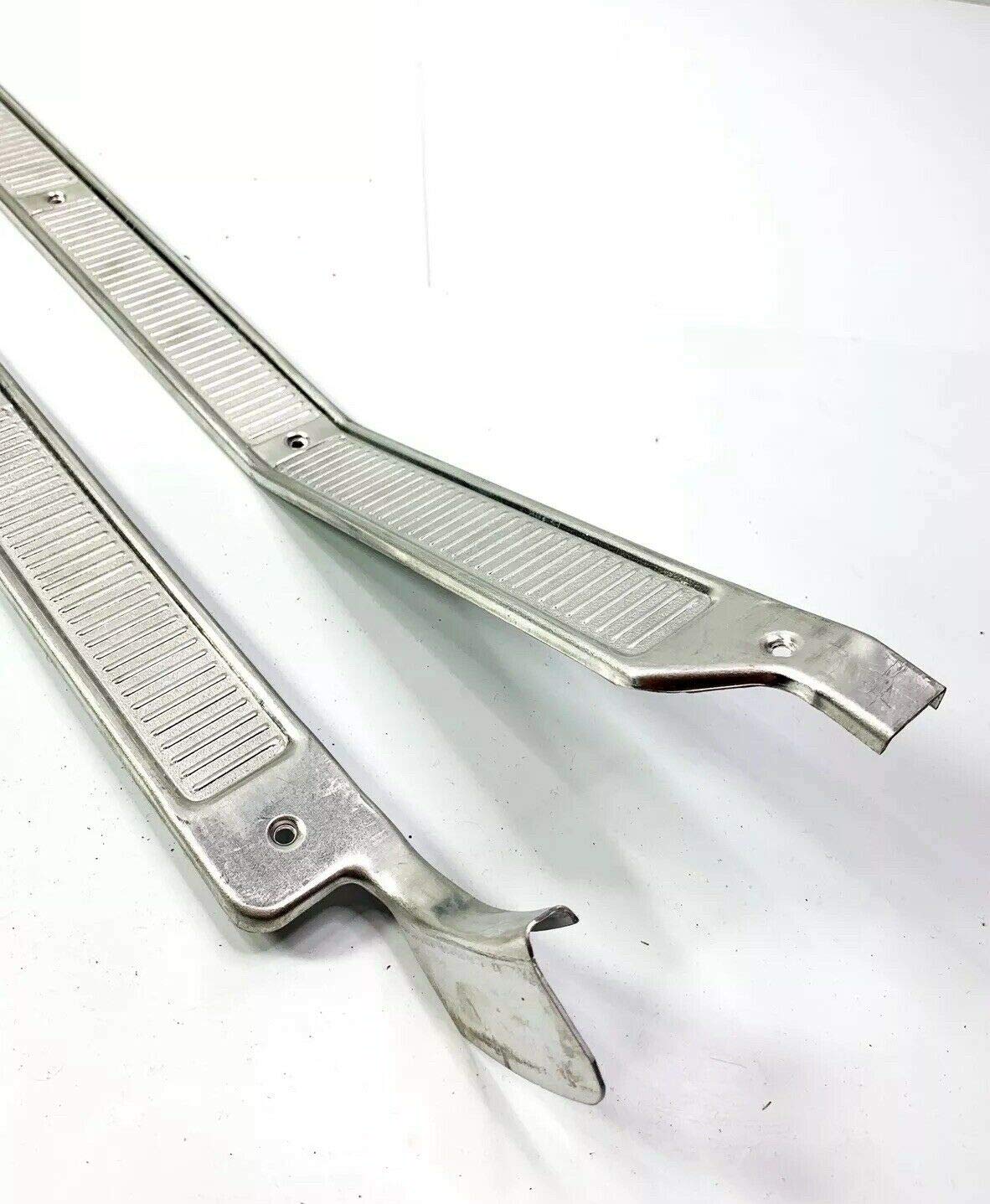 Pair (2) Truck Door Sill Plates Compatible with Ford Pickup Truck 1973-1979 - Heavy Duty Stainless Steel Protection for F100 F150 F250 - Perfect for Off-Roading & Work Site Use