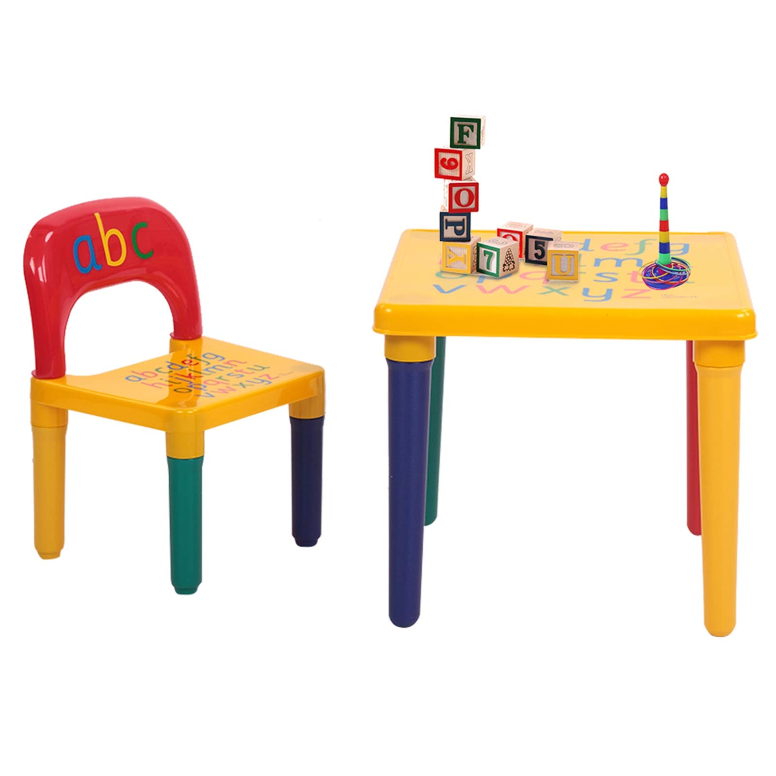 ANEUHS Kids Table and Chair Set - 2-Piece Toddler Furniture for Reading, Drawing & Crafts | Durable Playroom Desk for Snack Time, Learning & Activities | Perfect for Preschool, Daycare & Home Use