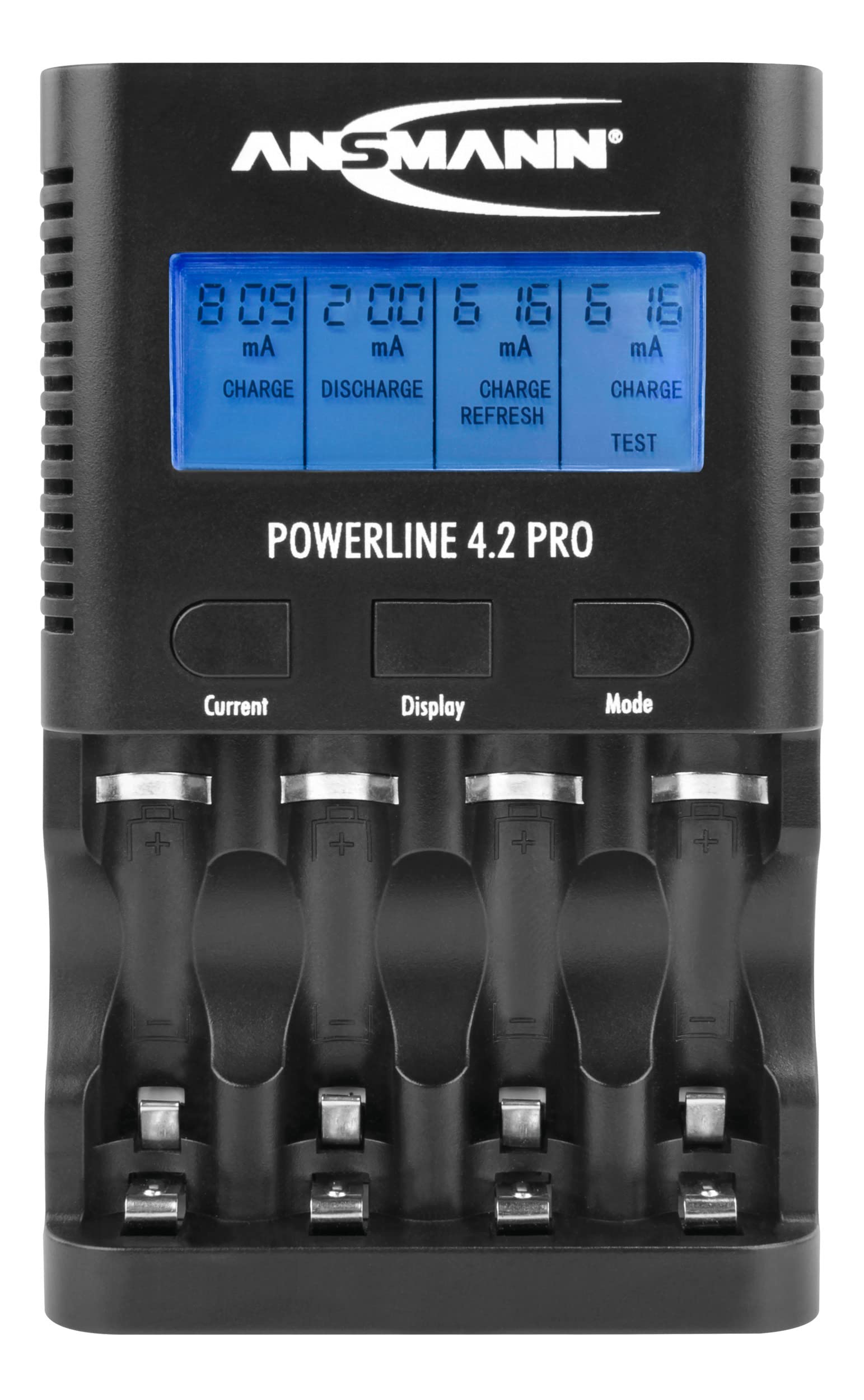 Ansmann Powerline 4.2 Pro AA AAA Battery Charger with USB Port - Fast Charging for Rechargeable Batteries - Perfect for Cameras, Toys, and Electronic Devices