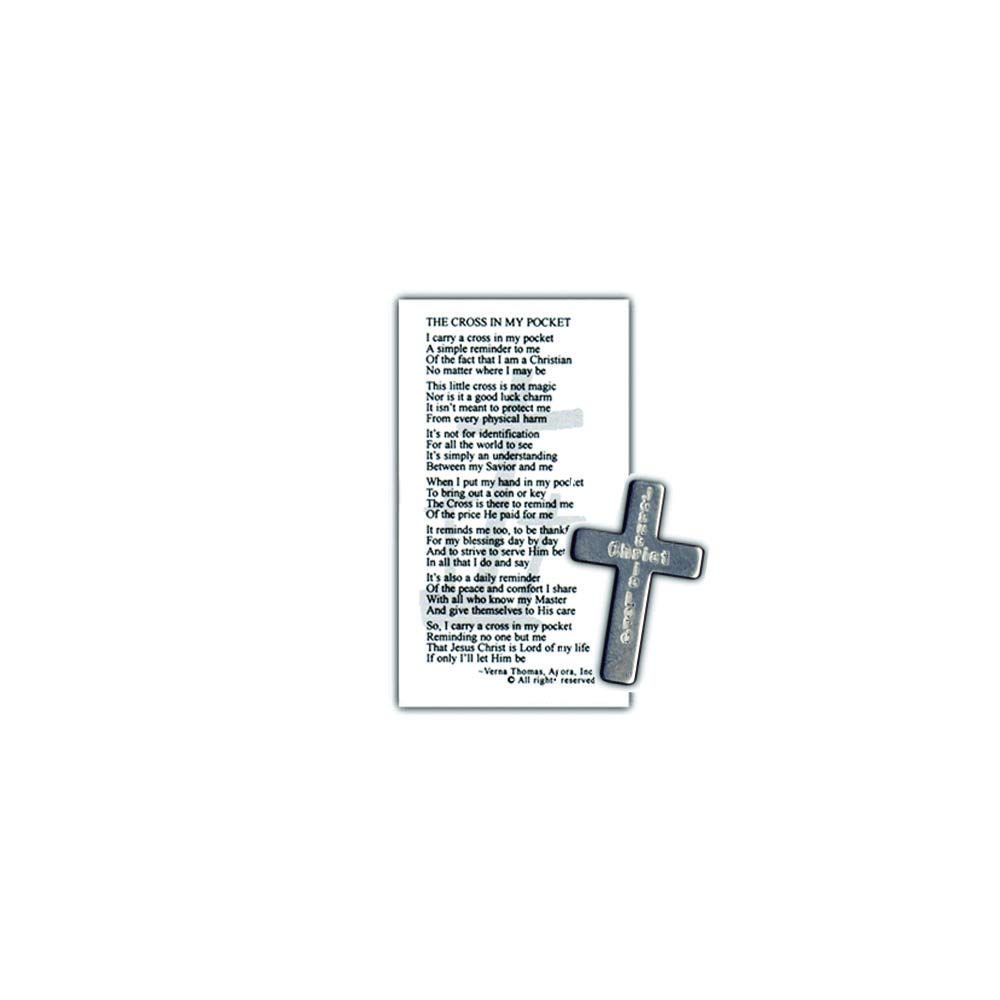 1000-Piece Agora Cross in My Pocket Set - Jesus Christ is Lord Cross & Inspirational Poem Card - Perfect for Church Events, Bible Study Gifts & Christian Outreach