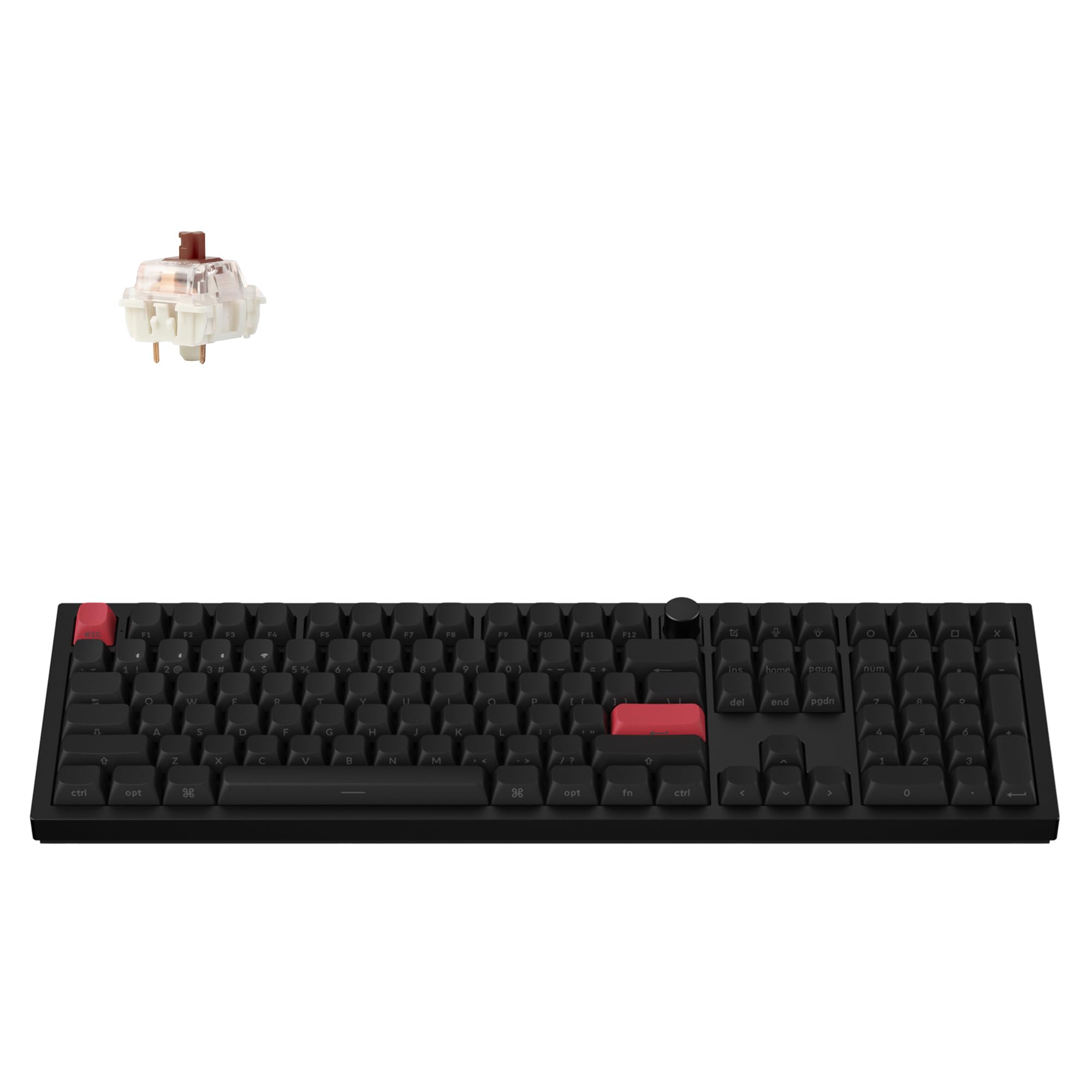 Keychron Q6 Max Custom Mechanical Keyboard - Full Size, Wireless Bluetooth/2.4GHz/USB-C, QMK/VIA Programmable, RGB Backlit, Hot-Swappable Gateron Brown Switch for Mac/Windows/Linux (Black) - Perfect for Office Work, Gaming & Programming