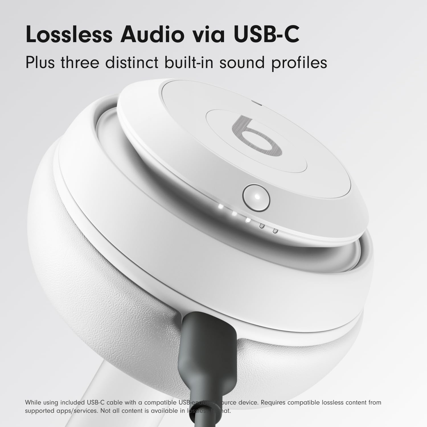 Beats Studio Pro Wireless Bluetooth Noise Cancelling Headphones with Personalized Spatial Audio | USB-C Lossless Sound | 40H Battery Life | Compatible with Apple & Android Devices | Matte White | Perfect for Travel, Workouts & Home Entertainment