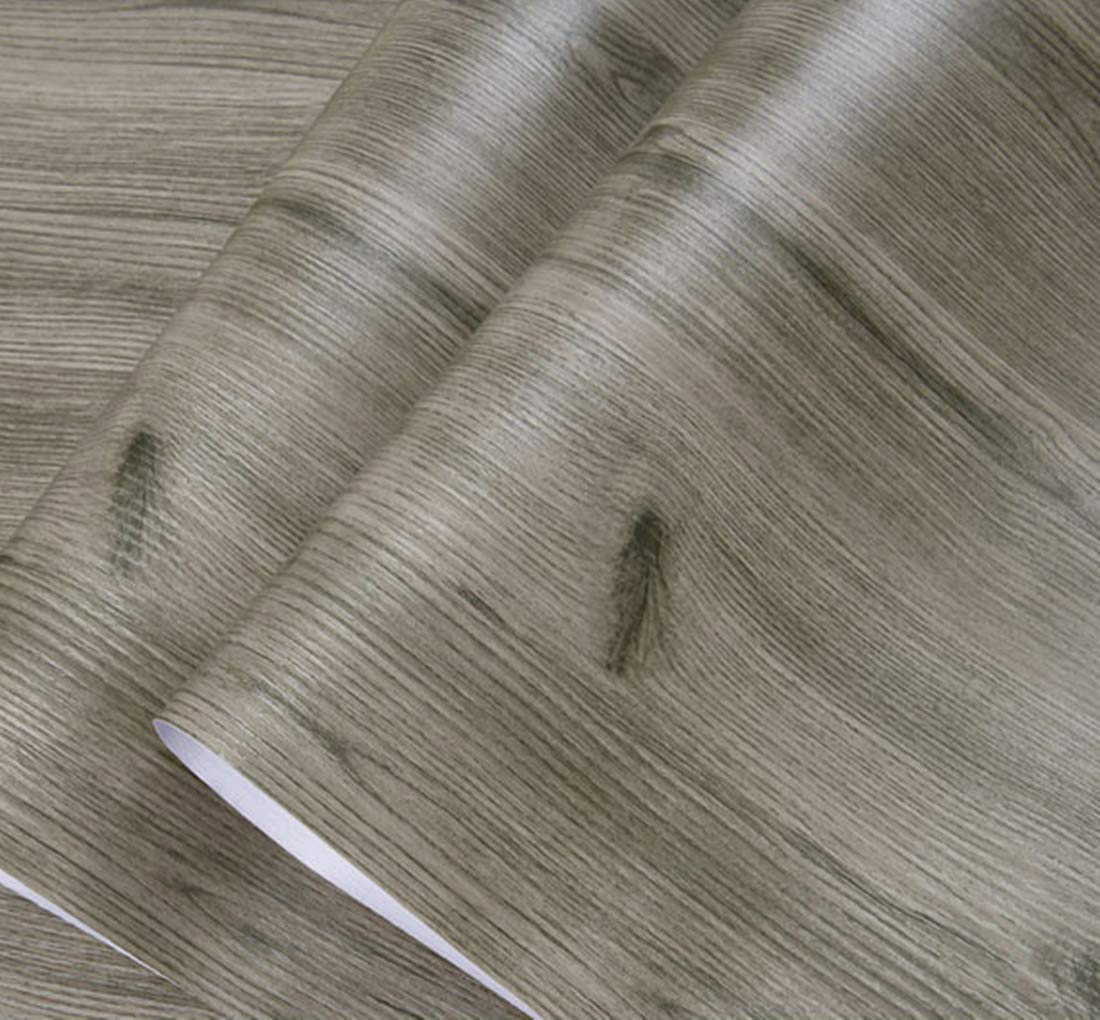 Redodeco Ash Grey Wood Grain Adhesive Vinyl Wrap - 12