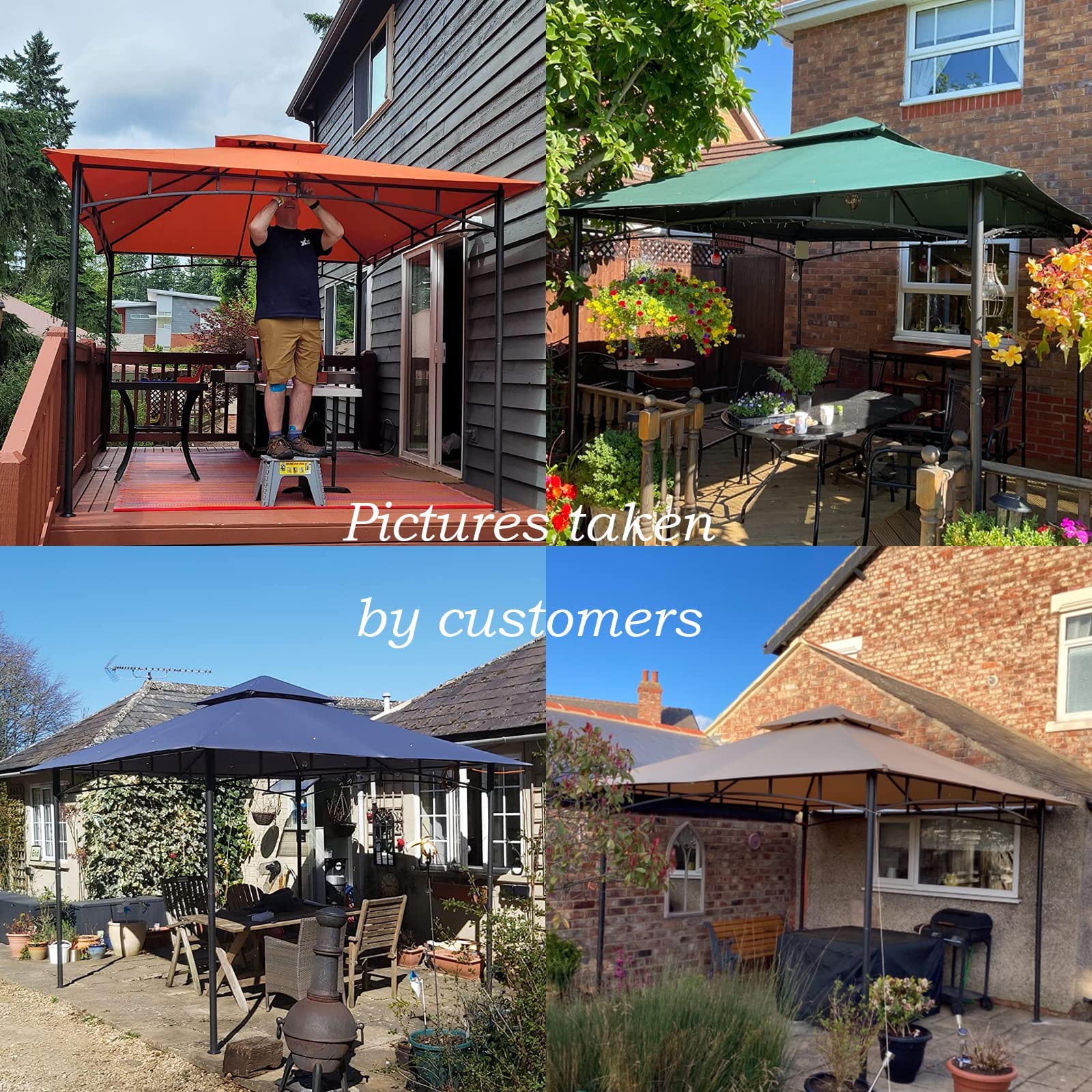 8x8 ABCCANOPY Outdoor Gazebo - Steel Frame Patio Canopy for Backyard, Garden, Deck (Forest Green) | Perfect for Shade, Parties & Relaxing Outdoors