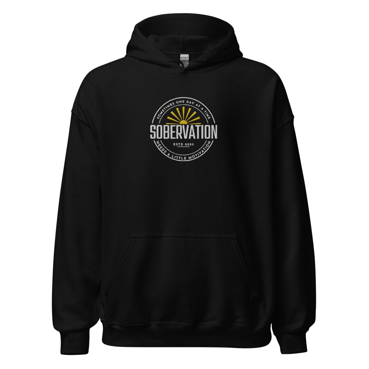 Sobervation Logo Embroidered Unisex Hoodie - Comfortable Pullover Sweatshirt for Men & Women | Perfect for Casual Wear, Gym, and Outdoor Activities