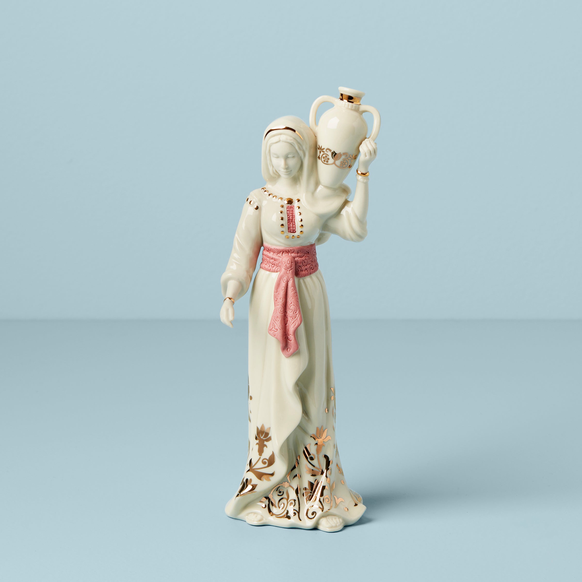 First Blessing Nativity Woman & Jug Figurine - Handcrafted Christmas Nativity Scene Decor for Home, Church & Holiday Display - Perfect for Christmas Tree, Mantel & Tabletop Decorations