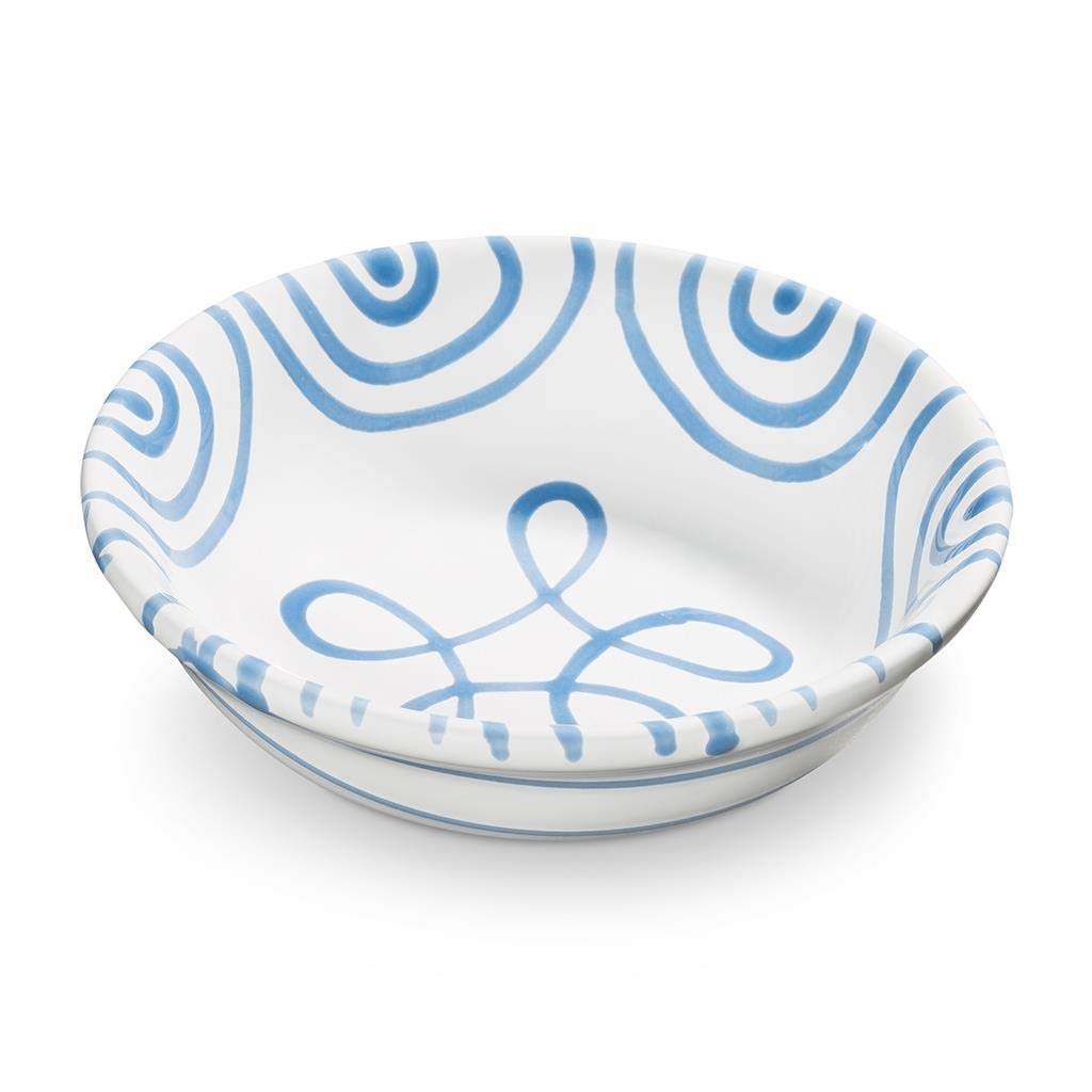 Handmade Blue Flamed Ceramic Cereal Bowl - 5.5 Inch Diameter - Austrian Craftsmanship - Perfect for Breakfast, Snacks & Soups