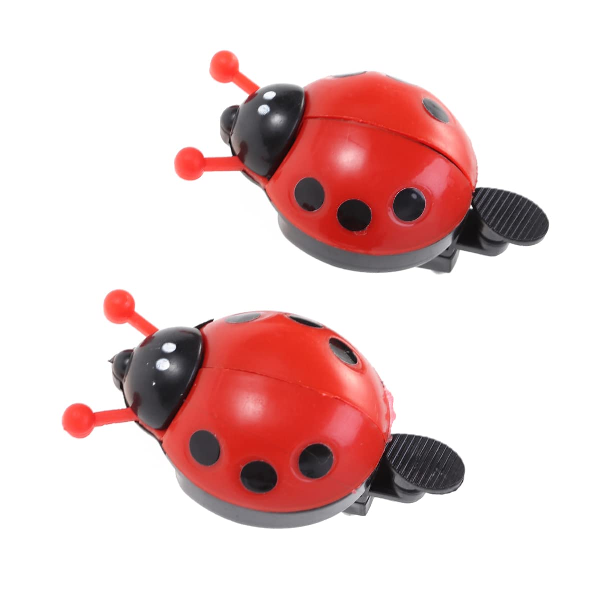 BESPORTBLE 2-Pack Cute Ladybug Bike Bell - Loud Bicycle Horn for Kids & Adults - Easy Install Handlebar Cycling Safety Accessory - Perfect for City Commuting, School Rides & Family Biking Adventures