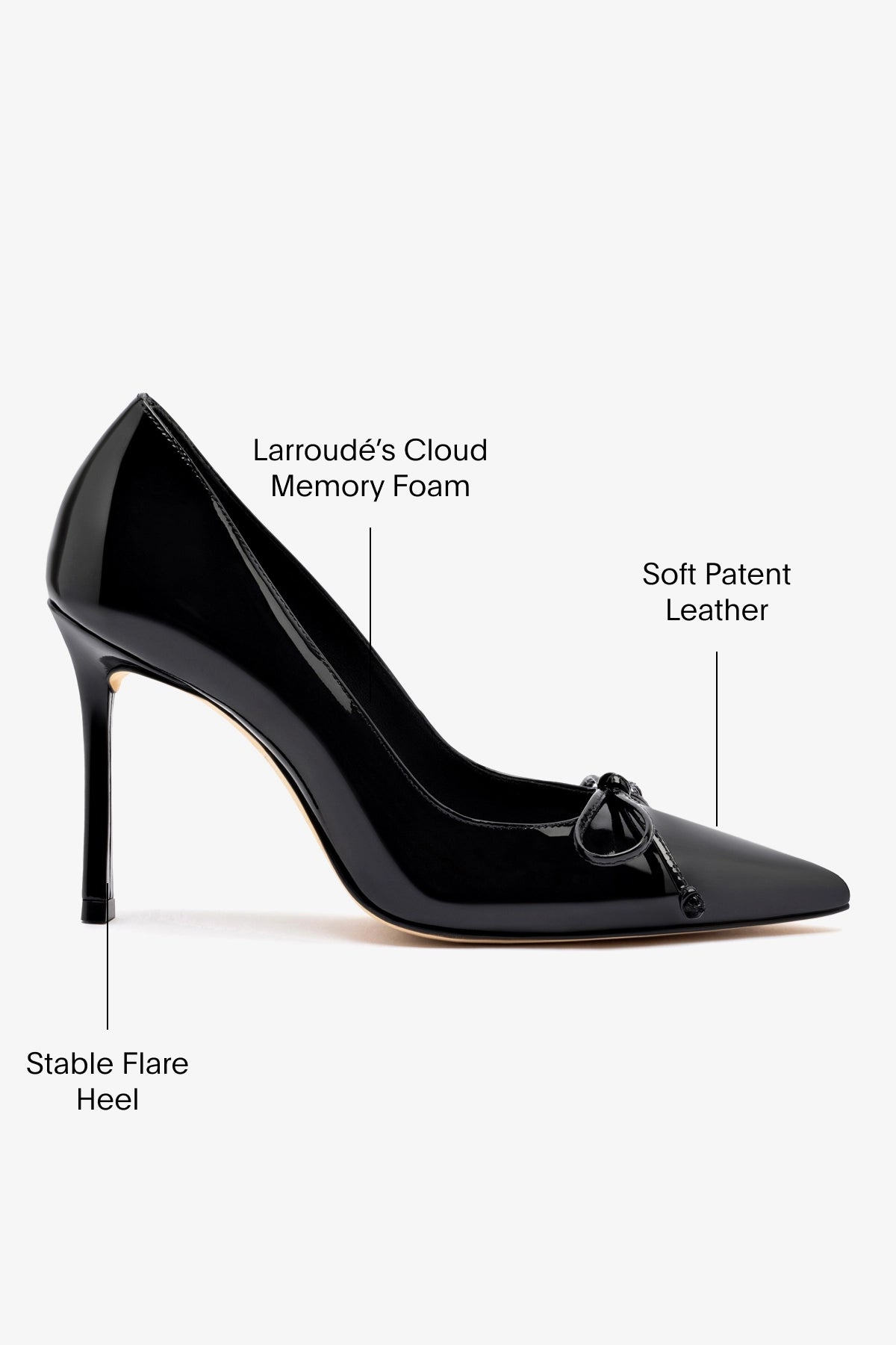 Linda Pump Shoes - Black Patent Leather Women's Heels for Work, Party & Formal Occasions