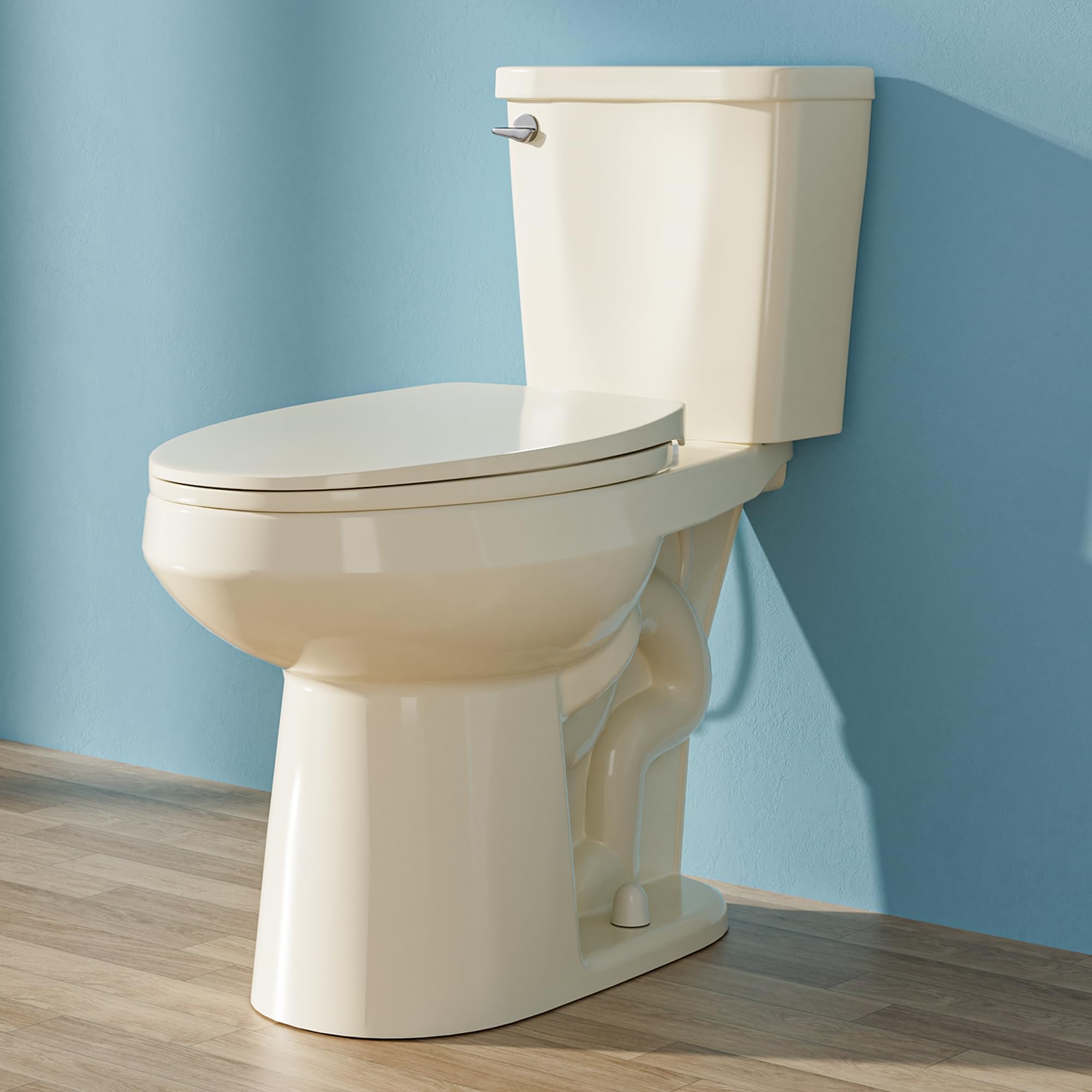 19 Inch Tall Toilet for Seniors & ADA Compliance - Elongated Comfort Height Bowl (19