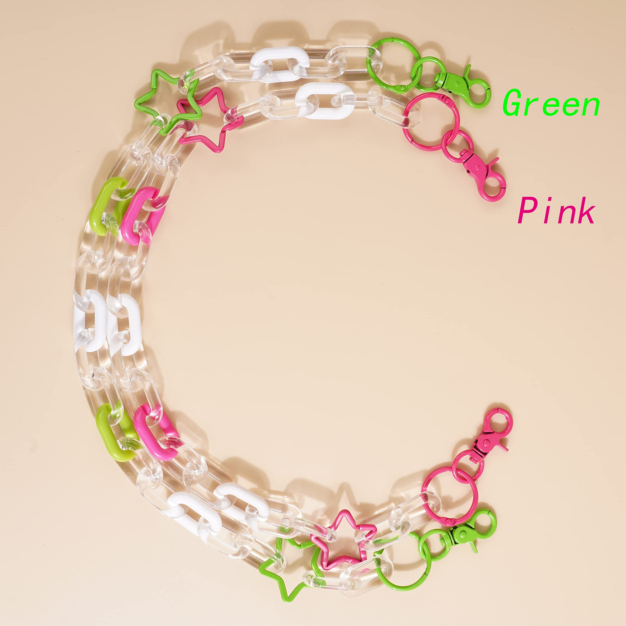 Colorful Acrylic Pants Chain for Jeans - Trendy Unisex Body Jewelry for Daily Wear